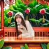 Bohemian-style hand-knitted flowered tassel headscarf with a hollowed-out hook flower design, a must-have and versatile adult hat for traveling in Yunnan with ethnic style Specification image
